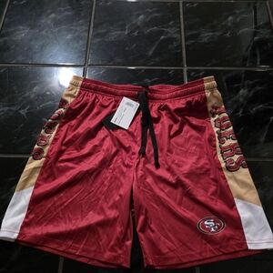 Brand new 49ers red and gold mens large shorts